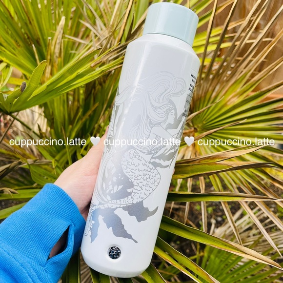 Starbucks Accessories - 🤍NEW🧜‍♀️Starbucks 2022 White & Silver Siren Anniversary SS Bottle Tumbler